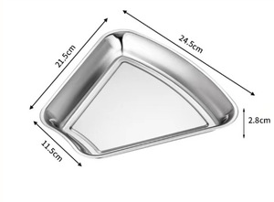 Plat rond en acier inoxydable pour la maison, service <span class=keywords><strong>de</strong></span> table pour banquets, idéal pour les fruits <span class=keywords><strong>de</strong></span> <span class=keywords><strong>mer</strong></span>, en métal - Product Image 6