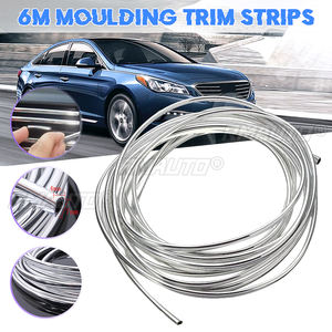 Tira de Moldura Cromada de 6 Metros, Protector de Borde de Puerta de Coche, Tira Protectora Contra Rayones, Rollo de Moldura Cromada - Product Image 1