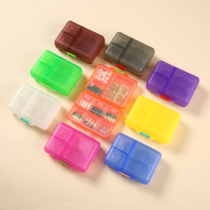 <span class=keywords><strong>Boîte</strong></span> à pilules hebdomadaire portable en gros, 9 compartiments, grande capacité, organisateur de médicaments en plastique, étanche à l'humidité, étui de rangement pour pilules de voyage - Product Image 4