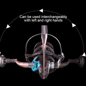 Carrete de pesca giratorio, 17 + 1BB 4,6: 1, de fundición larga, 2500-7500, totalmente de Metal, nuevo tipo - Product Image 6