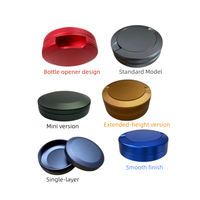 Boîtes à snus en aluminium personnalisées usinées CNC, hermétiques, anti-poussière, anti-humidité, ouverture facile, fonction ouvre-bouteille rouge, micro-usinage
