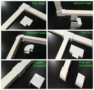 Accessoires électriques, pièces de gaine de câble en PVC, courbure plate - Product Image 4