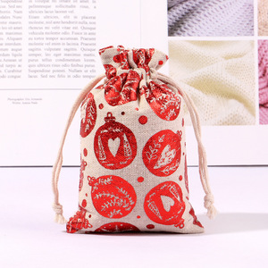 Christmas Decorations Gold Foil Durable Reusable Hot Stamping Gift <b>Bag</b> Christmas Drawstring <b>Advent</b> <b>Calendar</b> Candy Wrapping - Product Image 6