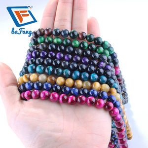 Cuentas de Piedras Preciosas Naturales de Ojo de Tigre Redondas al por Mayor para la Fabricación de Joyas, Pulseras, Collares y Pendientes, Cuentas Naturales de 6-10 mm - Product Image 6