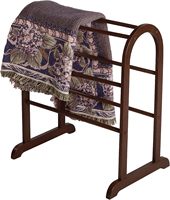 Organisateur multifonctionnel pour vêtements Séchage sur pied Support pour courtepointes en bois avec 6 échelons Idéal pour ranger la couverture d'affichage