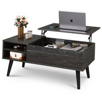 Table basse multifonctionnelle en bois avec plateau relevable, ensemble moderne pour le thé, table basse intelligente, table basse de salon