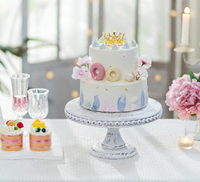 Support à gâteau rond en bois, présentoir à cupcakes, plateau de présentation de desserts, support rustique vieilli pour gâteaux, plateau en bois