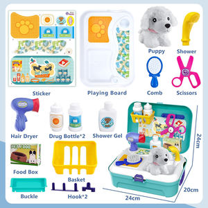 Plastic Voorschoolse Dierenverzorgingsspeelgoed Rollenspel Dokterset Dierenspelletjes Voeren Hondenrugzak Kinderen Cadeaus Schattig Hondenspeelgoed - Product Image 6