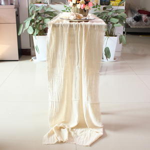 Chemin de Table en Coton Tissé Élégant Minimaliste Moderne Motif Imprimé Tissu de Gaze pour la Décoration Intérieure Mariages Hôtels Fêtes - Product Image 1