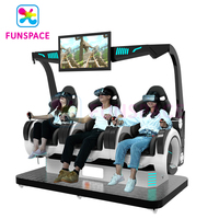 Chaise de jeu d'arcade de divertissement Funspace 3 joueurs VR terrain de jeu intérieur 9D VR montagnes russes simulateur de jeu de réalité virtuelle