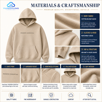 Sweat à capuche oversize 100 % coton avec fermeture éclair, poche kangourou, molleton bouclette épais 420 g/m², coupe carrée, quart de zip, unisexe