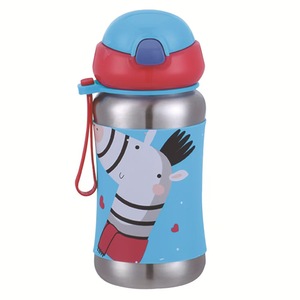 Sublimation isolée en acier inoxydable Enfants <span class=keywords><strong>Dessin</strong></span> personnalisé Bouteille <span class=keywords><strong>d</strong></span>'eau écologique avec paille pour garçons - Product Image 3