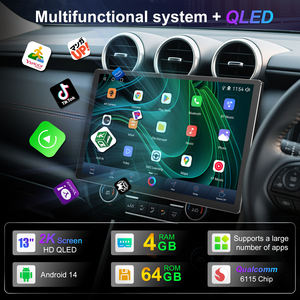 Novo Lançamento: Rádio Automotivo 64GB 13 Polegadas Octa-core Android 14 com Tela Sensível ao Toque QLED, CarPlay e Mirror Link - Product Image 5