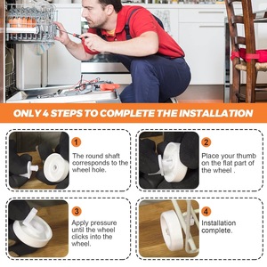 WD35X21038 Dishwasher Lower Rack <b>Wheel</b> Kit Plastic <b>Replacement</b> For GE Kenmore Hotpoint - Product Image 2