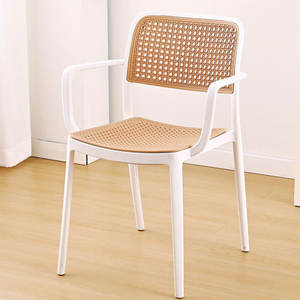 आधुनिक सस्ती कीमत आउटडोर गार्डन फर्नीचर स्टैकबल प्लास्टिक रेटन डाइनिंग चेयर स्टैकेबल रेस्तरां कुर्सियां - Product Image 3