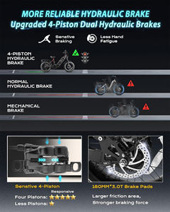 Eahora Ebike 250W Motor 52V 60Ah Batería Mujer Bicicleta Eléctrica Con Bastidor Trasero Y Cesta - Product Image 5