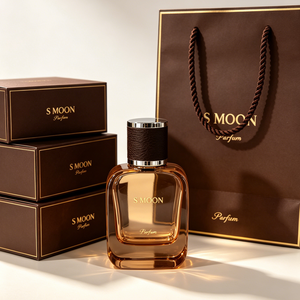 Flacone di Profumo in Vetro Ambrato da 30ml 50ml 100ml all'Ingrosso con Tappo in Pelle e Confezione Regalo, Bottiglia Vuota Personalizzabile con Logo - Product Image 2