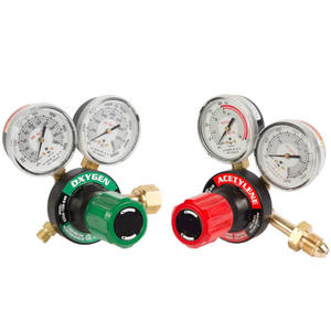 Manomètres à gaz en laiton de qualité moyenne American for Victor CGA510 Acétylène CGA540 Oxygène Régulateur de pression LGP Argon pour Hélium CO2 - Product Image 1