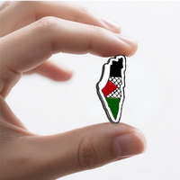 En stock Palestine patriotisme Badge téléphone décalcomanie autocollants drapeau emblème National carte forme épinglettes broches moyen-orient Souvenir