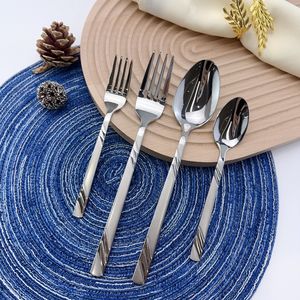 Myd ชุดเครื่องใช้บนโต๊ะอาหารสแตนเลสหรูหราสไตล์โมเดิร์นประกอบด้วยมีดช้อนและส้อมสำหรับงานแต่งงานและงานปาร์ตี้ - Product Image 5