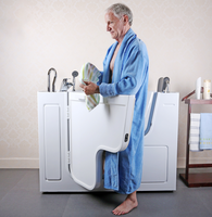 Baignoire sur pied blanc pur, baignoire en pierre acrylique