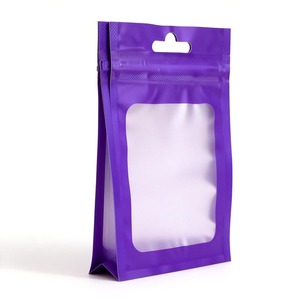 Reseal Pouch <strong>Bag</strong> Packaging Clear LDPE Plastic Flat Frosted Zip Lock <strong>Bags</strong> Holographic Aluminum Foil for Earphone Packaging - Product Image 1