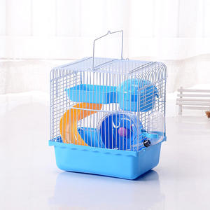 Durevole di lusso Villa d'oro scatola di alimentazione porta criceto portatile gabbia solida fatta resistente in plastica filo di acciaio vassoio in plastica - Product Image 2