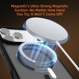 เคสสัมผัสนุ่มดุจผ้าไหมสำหรับ iPhone 17 18 Pro Max พร้อมวงแหวนแม่เหล็กแข็งแรง ด้านหลังแบบด้าน ป้องกันการตกกระแทกระดับทหาร <span class=keywords><strong>ราคา</strong></span>โรงงาน - Product Image 3