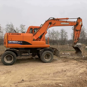 Excavatrice sur pneus Doosan DH150W-7 de 13 tonnes, d'occasion, faible prix, 99% NEUVE, nouveau modèle, économique en carburant, en stock. - Product Image 1