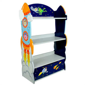 Étagères de rangement pour enfants meubles pour bébés conceptions thématiques de l'espace extra-atmosphérique garçons filles enfants bibliothèque à trois couches avec tiroirs de rangement - Product Image 4