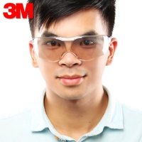 Gafas de Protección Contra el Polvo 3M 10436 Originales, Color Marrón, Modelo Chino, Lentes Reflectantes para Interiores y Exteriores, Resistentes a los Arañazos