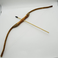 Arc et flèches en bambou de 80 cm avec étui, ensemble de jouets pour enfants et jeunes pour le tir à l'arc, la chasse et le jeu