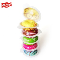 High Quality Multi-Colored Kids Doughnut Gummy Candy Bulk Bottles with Fruity Flavors Sweet Halal and Customizable Packaging