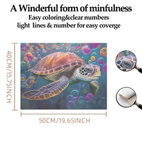 Factory Wholesale Paint by Numbers Canvas Multi Sizes Hand Made Clear Outline Magnifier Equipped Edible