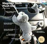 Jouet en peluche mignon magnétique, poupée en peluche allongée, design personnalisé (paresseux, phoque, chat, singe), ornement pour intérieur de voiture, cadeau, vente en gros