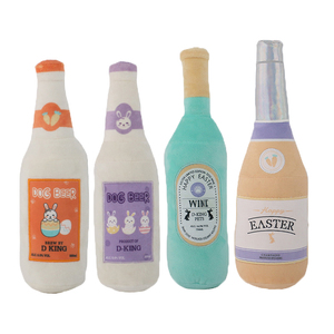 D <span class=keywords><strong>KING</strong></span> Peluche Vin Bière Bouteille de <span class=keywords><strong>Champagne</strong></span> Jouets pour chiens de Pâques Jouets grinçants pour chiens - Product Image 3