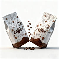 Fournisseur d'usine, logo personnalisé, sachet debout en aluminium recyclable, emballage de café, sacs à fermeture éclair personnalisés, 250g 500g 1kg
