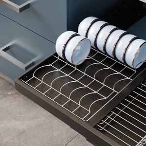 Égouttoir à vaisselle et à bols extensible sans perçage, égouttoir coulissant, organisateur de rangement pour armoire de cuisine <span class=keywords><strong>sous</strong></span> l'évier - Product Image 5