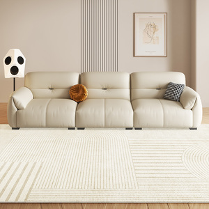 <span class=keywords><strong>Tappeto</strong></span> <span class=keywords><strong>moderno</strong></span> a forma di rettangolo della metà del secolo per la casa con motivi a strisce in poliestere resistente color <span class=keywords><strong>marrone</strong></span> e <span class=keywords><strong>Beige</strong></span> - Product Image 6