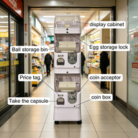 Distributeur automatique de jouets Gacha Tomy blanc à monnayeur, machine à capsules japonaise personnalisée avec vitrine