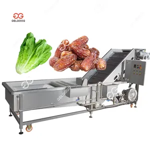 Automatic Capsule Shape Air Bubble Lettuce Cleaning Equipment Dates Fruit Vegetable Washing And Drying Machine