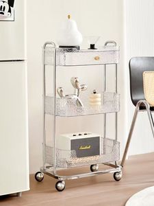 Beauty Salon 3-Layer Acrylic <b>Trolley</b> with Wheels for Salon Spa Therapy Room-Stable & Durable - Product Image 3