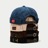 Gorro de Marinero Ajustable para Hombre y Mujer, Gorra Retro sin Visera, Gorro Docker de Color Sólido, Estilo Hip Hop