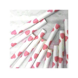 Pink And Gold Paper Straws 7 Inch Biodegradable Party Drinking Straws Fashionable Straight Pipe - Product Image 4