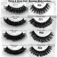 Starbeauty-faux-cils vison russe, extension pour les cils, cils épais, vente en gros, D801