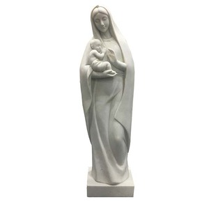 Customized <b>White</b> Marble Virgin Mary Holding Grabstein Baby Jesus Sculpture MSF1012 <b>White</b> Marble Virgin Mary Promotion Lis - Product Image 1