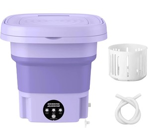 Lavadora Portátil USB de Carga Superior, de Plástico, 8L de Alta Capacidad, Mini Lavadora Plegable con 3 Modos, Semiautomática, para Uso en Autocaravanas/Autos - Product Image 5