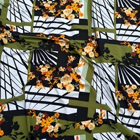 Tissu en Polyester Spandex tissé super doux tissu imprimé vintage extensible dans les 4 sens pour chemise à carreaux décontractée vintage pour hommes