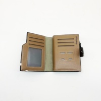 Dompet Pendek Pria Model Retro Motif Garis Kasual, Dompet Pendek Kulit PU Kanvas, Tempat Kartu Vintage, Dompet Motif Garis-garis Retro untuk Pria