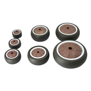 Petite roue pivotante silencieuse en TPR de 1 à 2 pouces, résistante à l'usure, à roulement unique, pour cage d'animaux - Product Image 2